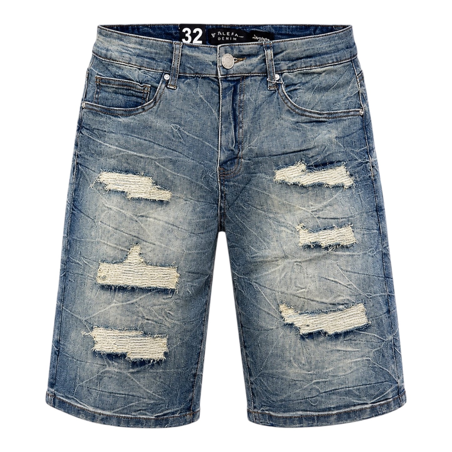 WAIMEA: Distressed Denim Shorts M7616