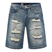 WAIMEA: Distressed Denim Shorts M7616