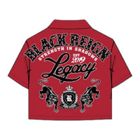 ROKU STUDIO: Black Reign Boxy Woven Shirt RK1482112