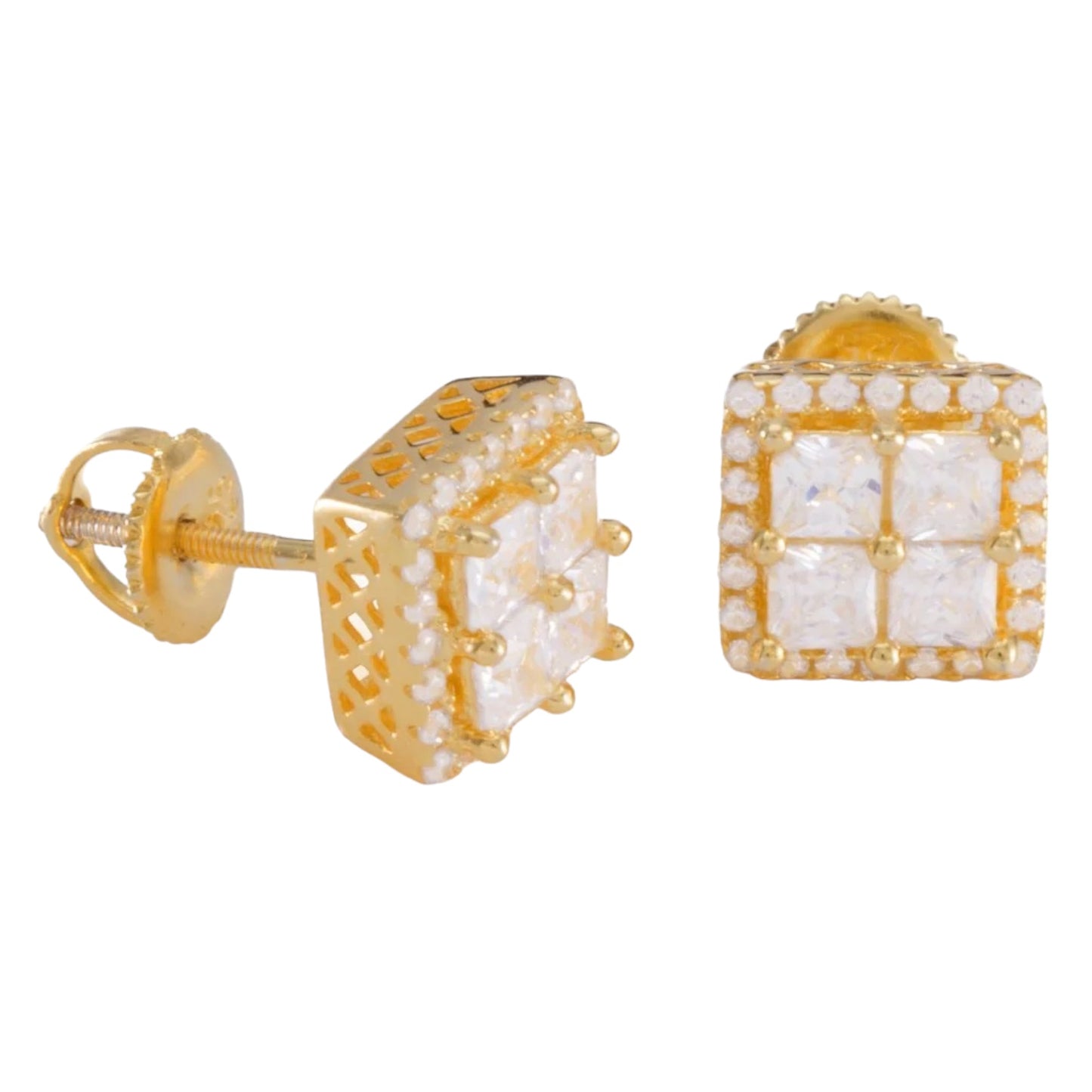 KING ICE: Layered Stud Earrings