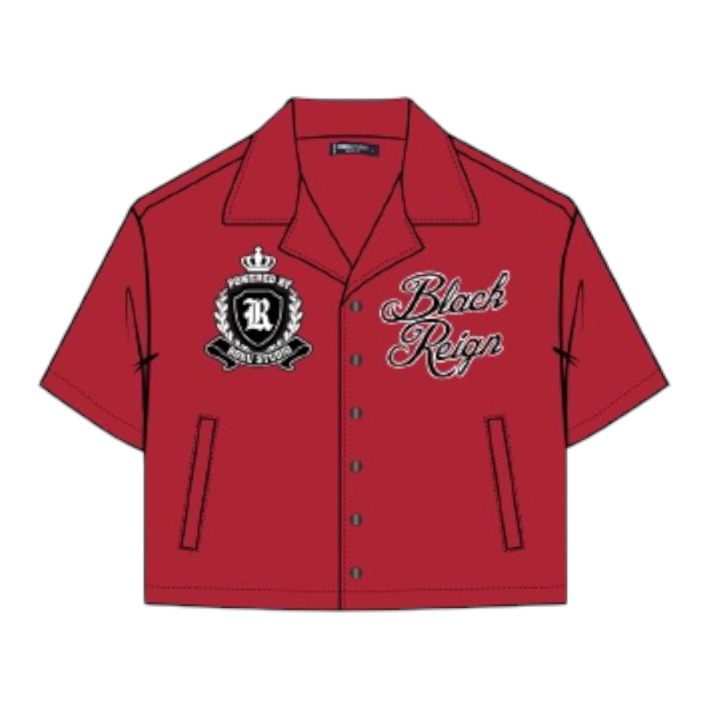 ROKU STUDIO: Black Reign Boxy Woven Shirt RK1482112