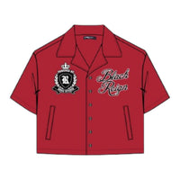 ROKU STUDIO: Black Reign Boxy Woven Shirt RK1482112
