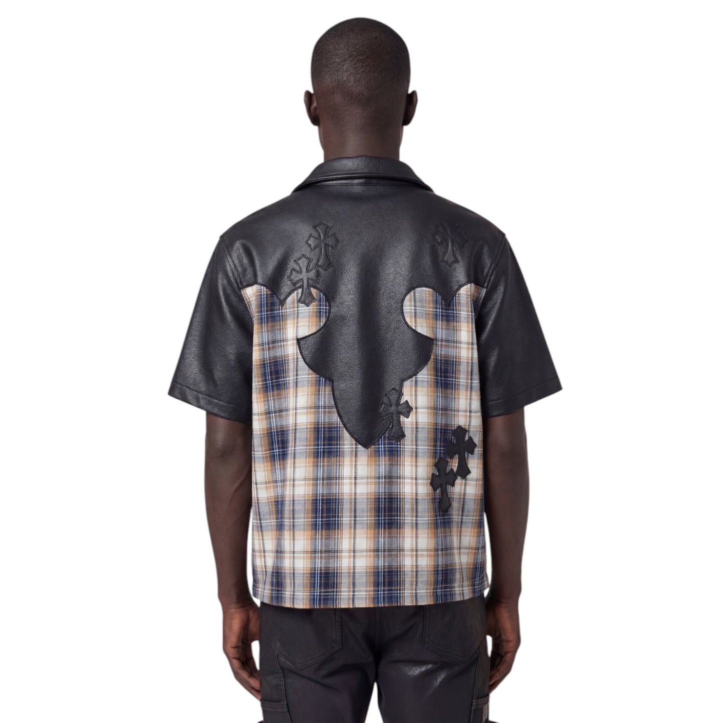GUAPI: Plaid Cross Patch Button Down