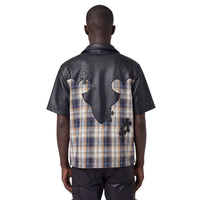 GUAPI: Plaid Cross Patch Button Down