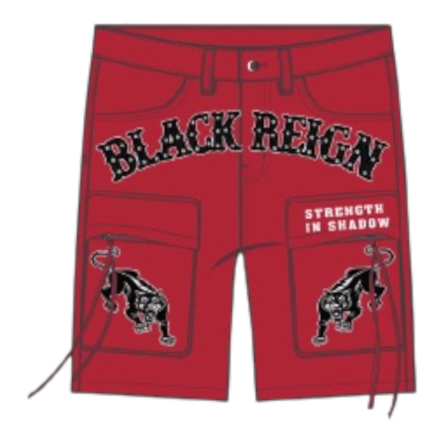 ROKU STUDIO: Black Reign Woven Shorts RK3482113