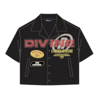 ROKU STUDIO: Divine Boxy Woven Shirt RK1482114