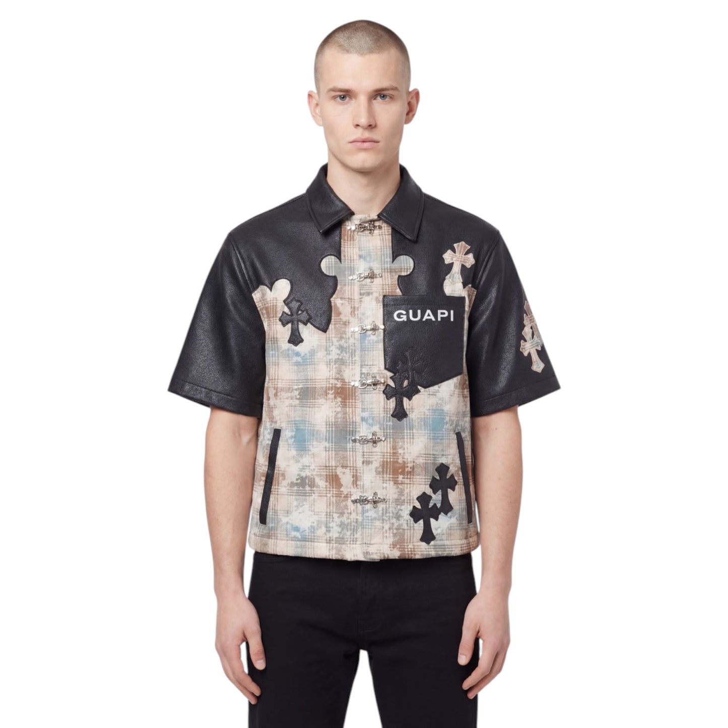 GUAPI: Cross Patch Button Down