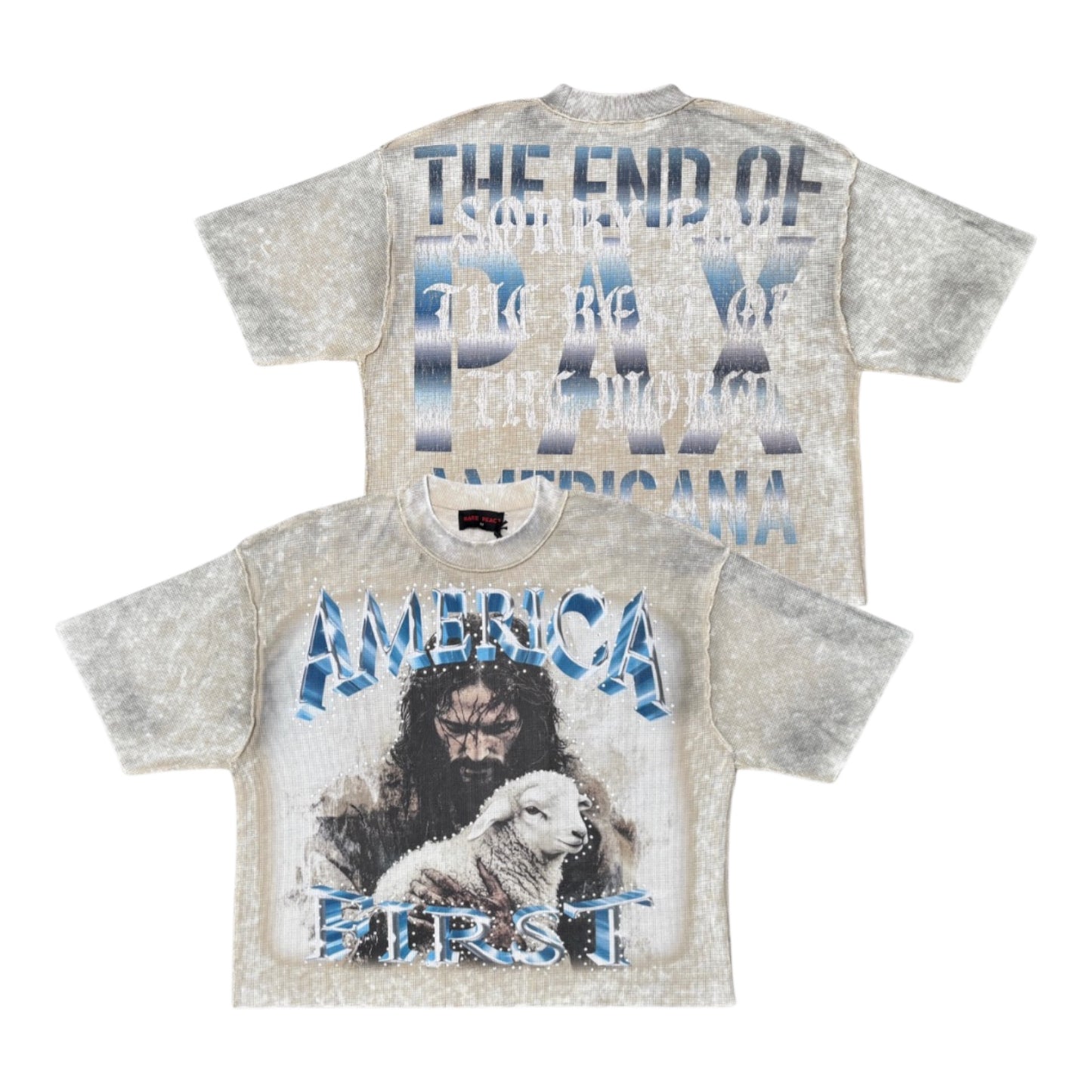 RARE PEACE: Jesus + Lamb Waffle Crop RT6025