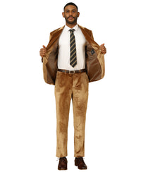 Two PC Solid Textured Peak Lapel Suit