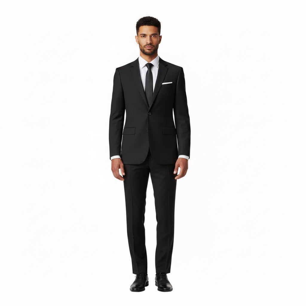 NOAH JOHN: Solid 2pc Slim Suit DK04