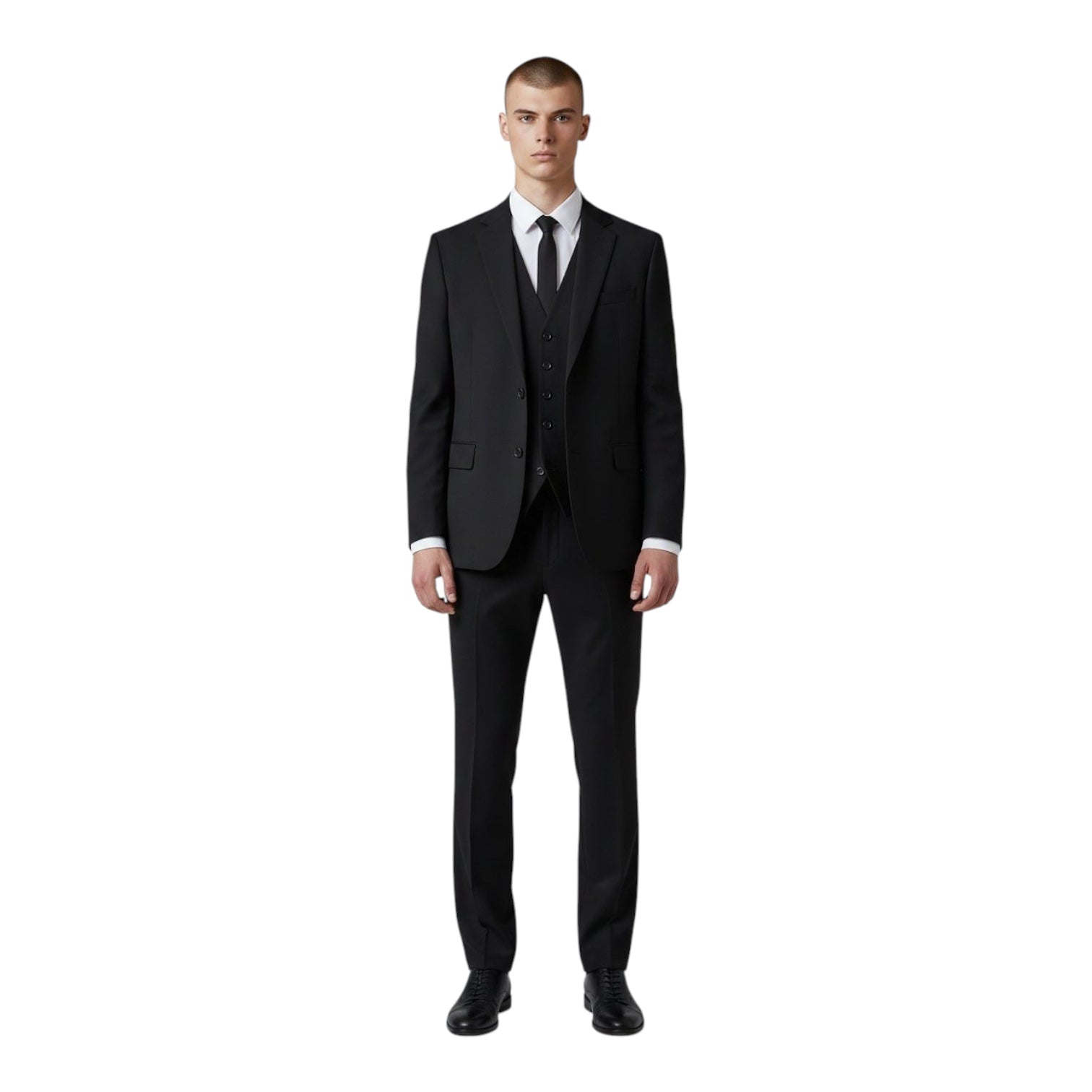 NOAH JOHN: Solid 3pc Modern Suit DK04