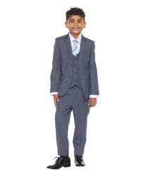 Perry Ellis Boy's 5pc Glenplaid Suit