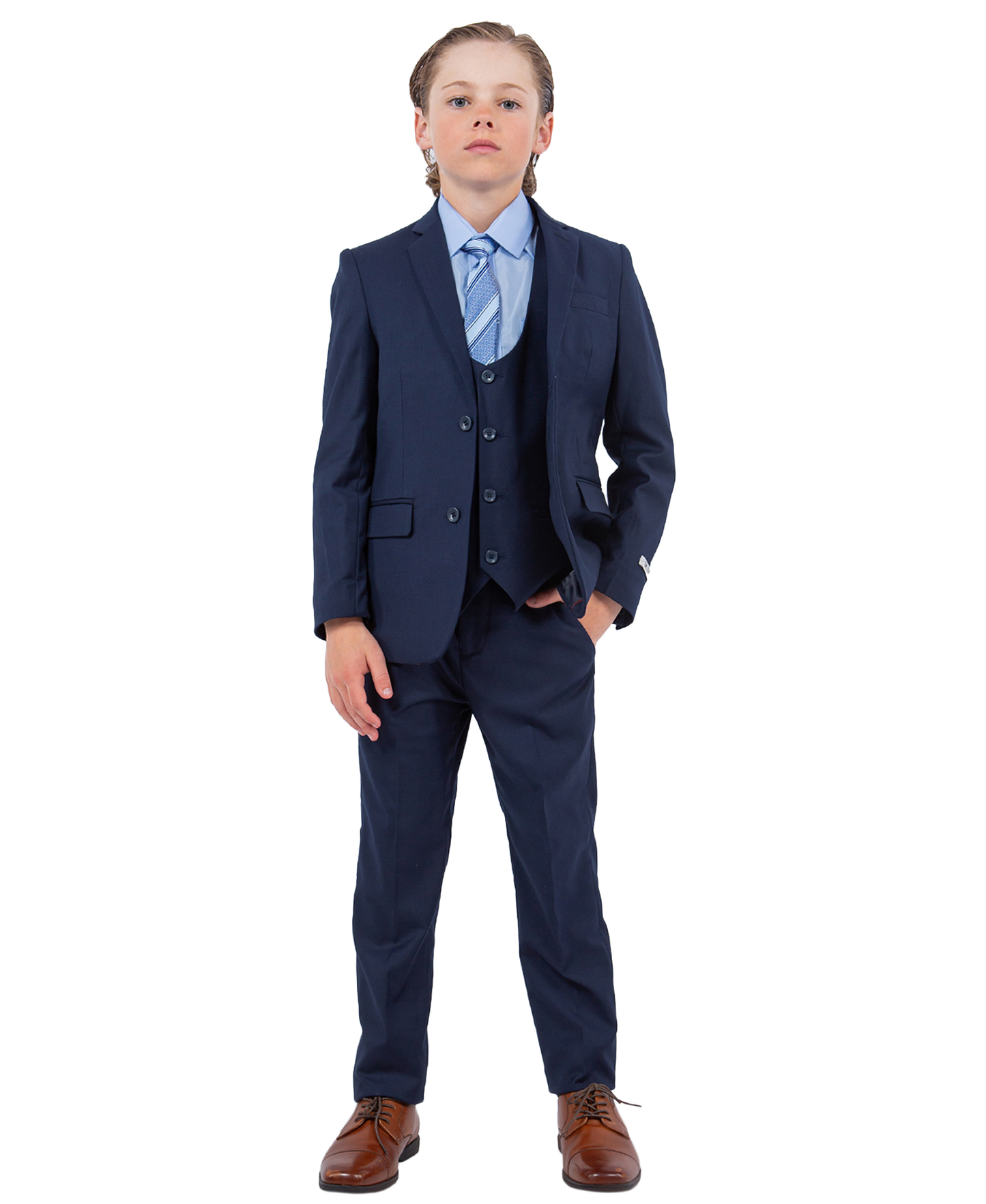 Stacy Adams 5pc Boys Suit, Navy