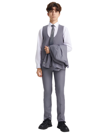 Stacy Adams 5pc Boys Suit, Grey