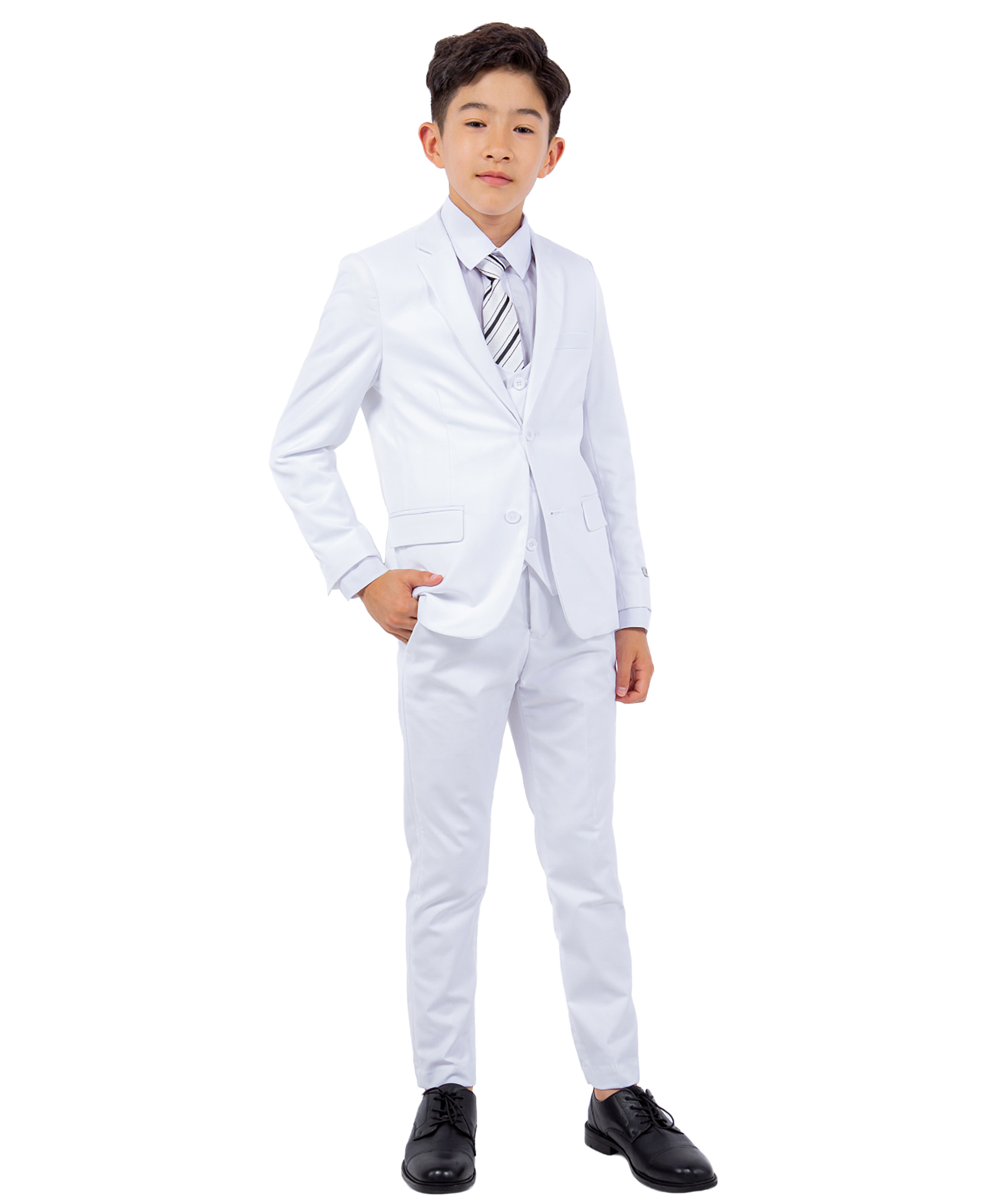 Stacy Adams 5pc Boys Suit, White