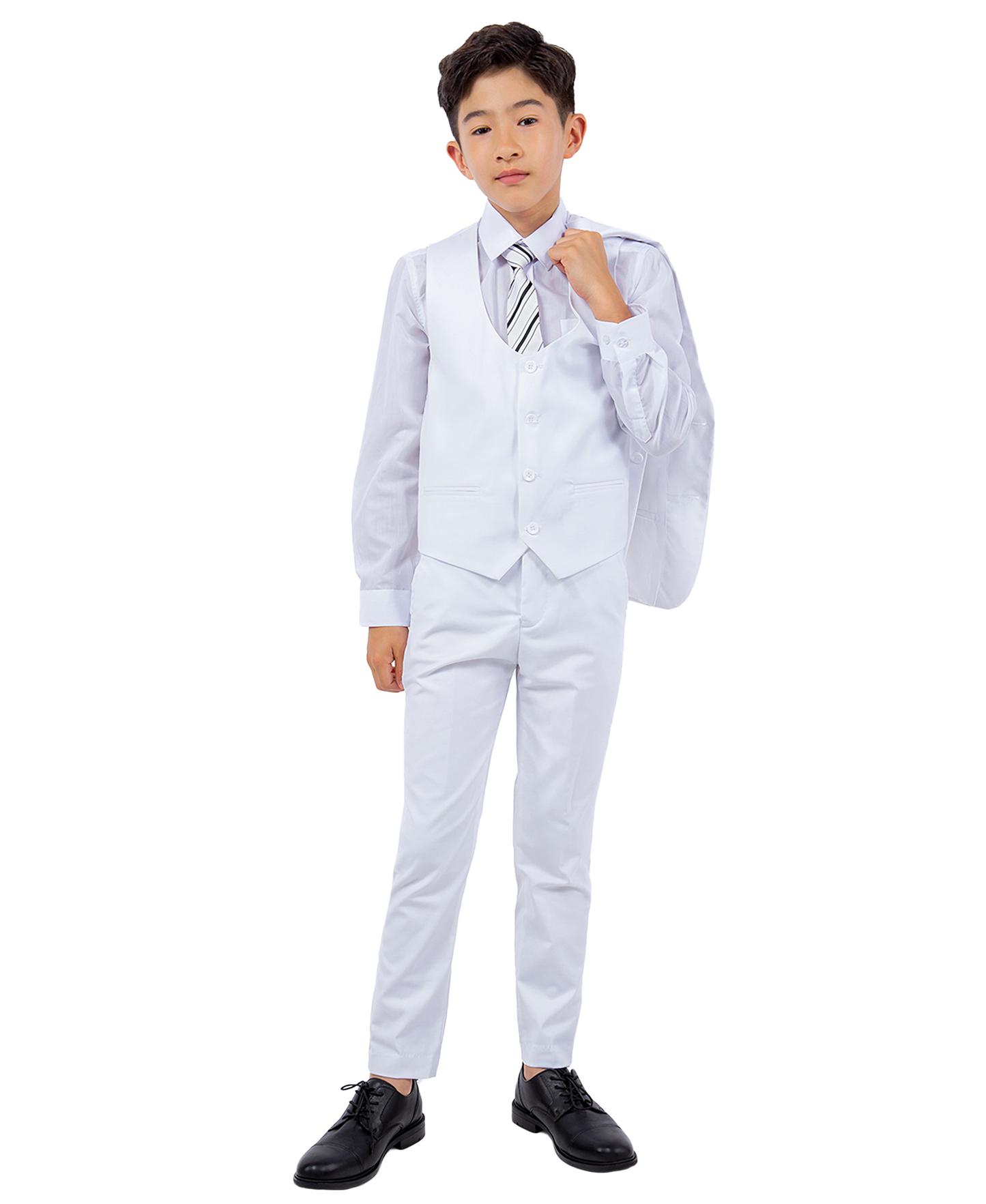 Stacy Adams 5pc Boys Suit, White