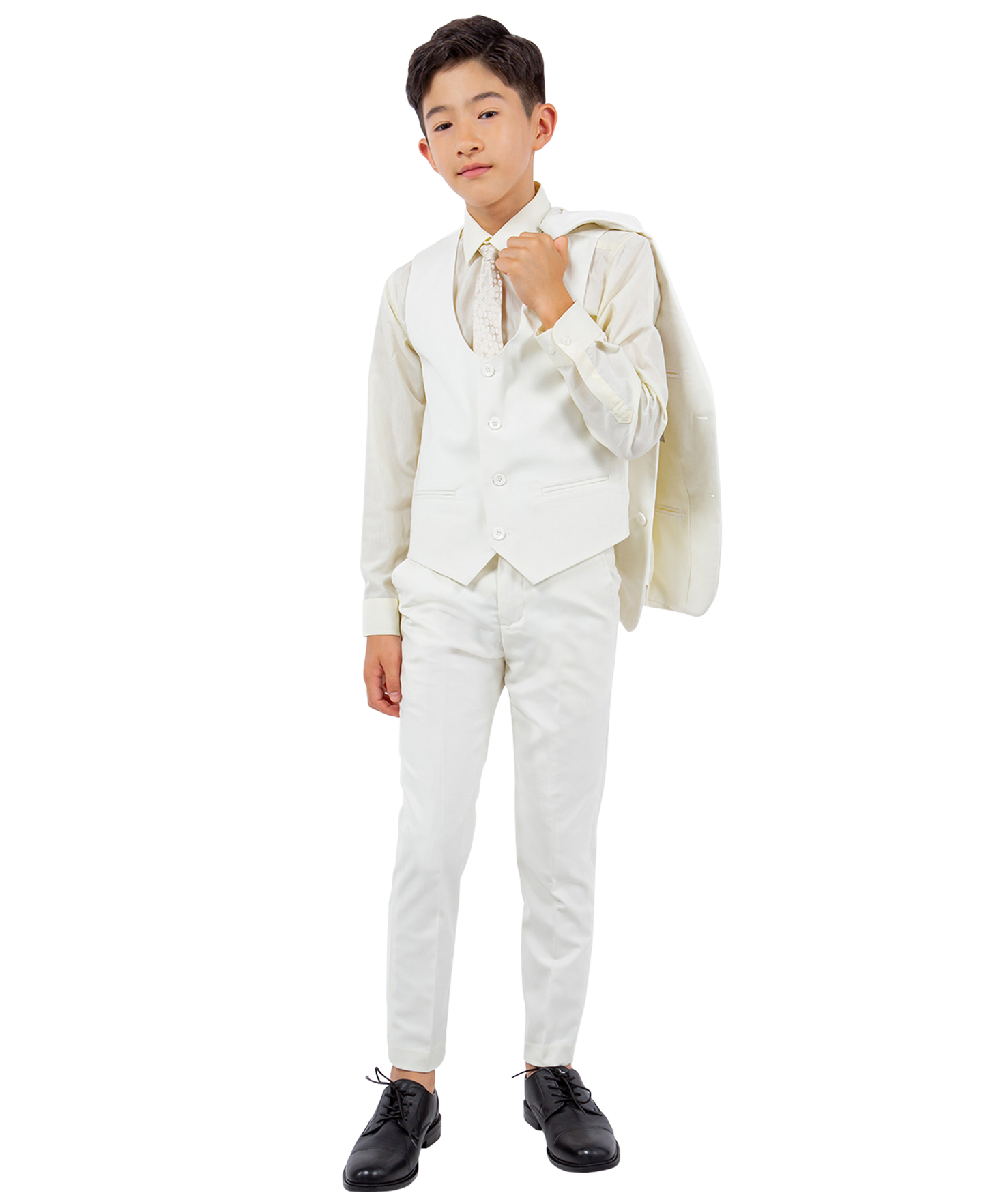 Stacy Adams 5pc Boys Suit, Ivory