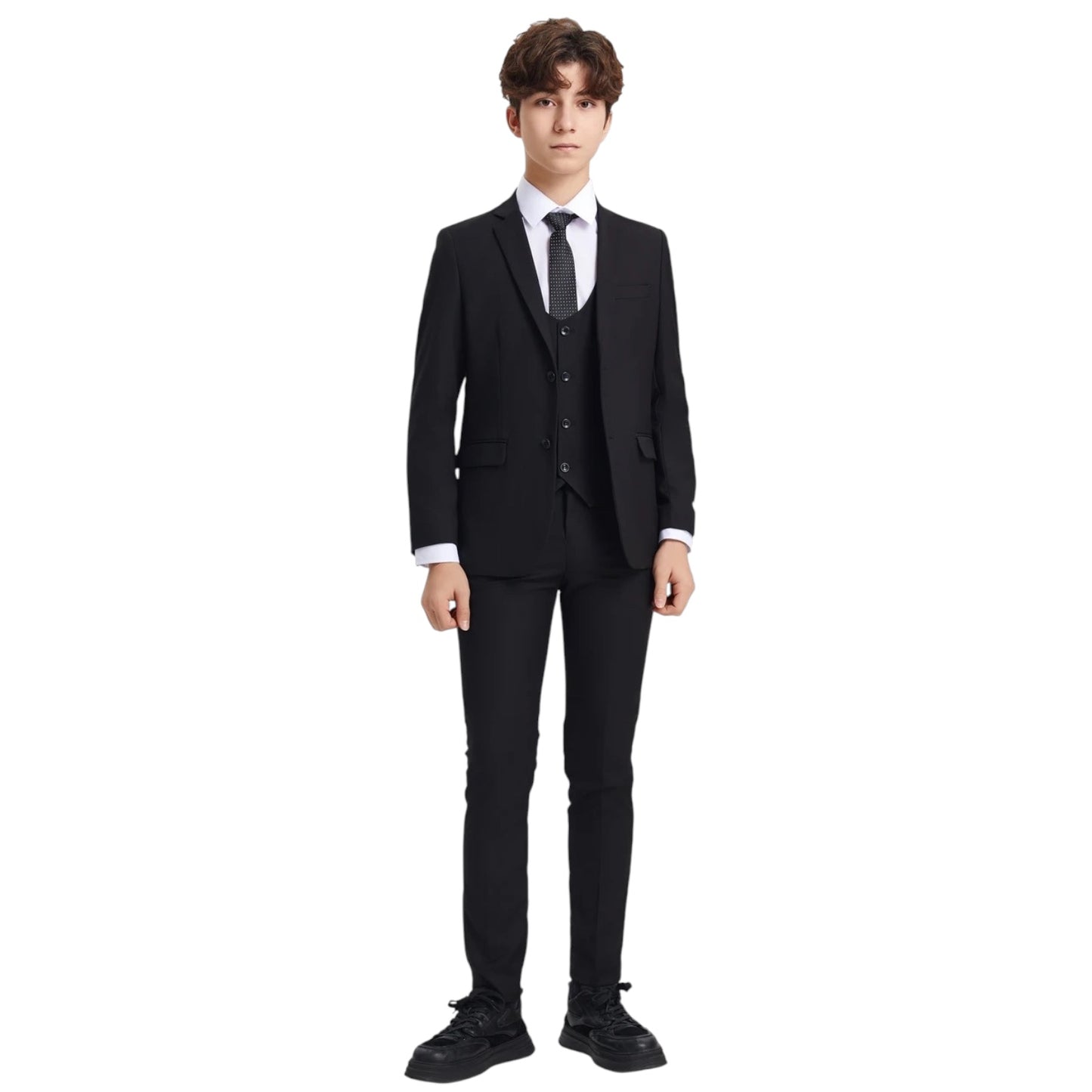 STACY ADAMS: 5pc. Solid Boys Suit SB282-01