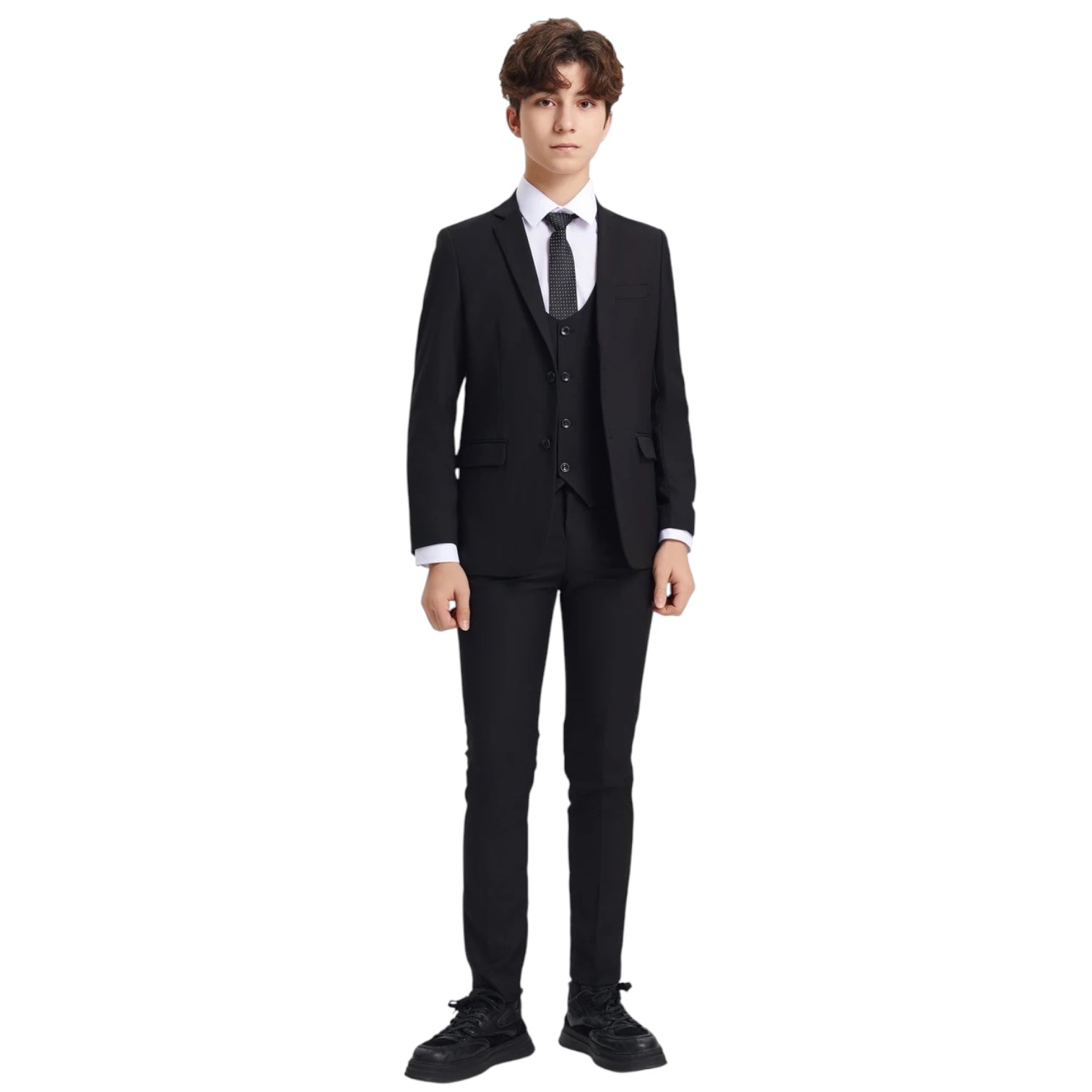 STACY ADAMS: 5pc. Solid Boys Suit SB282-01