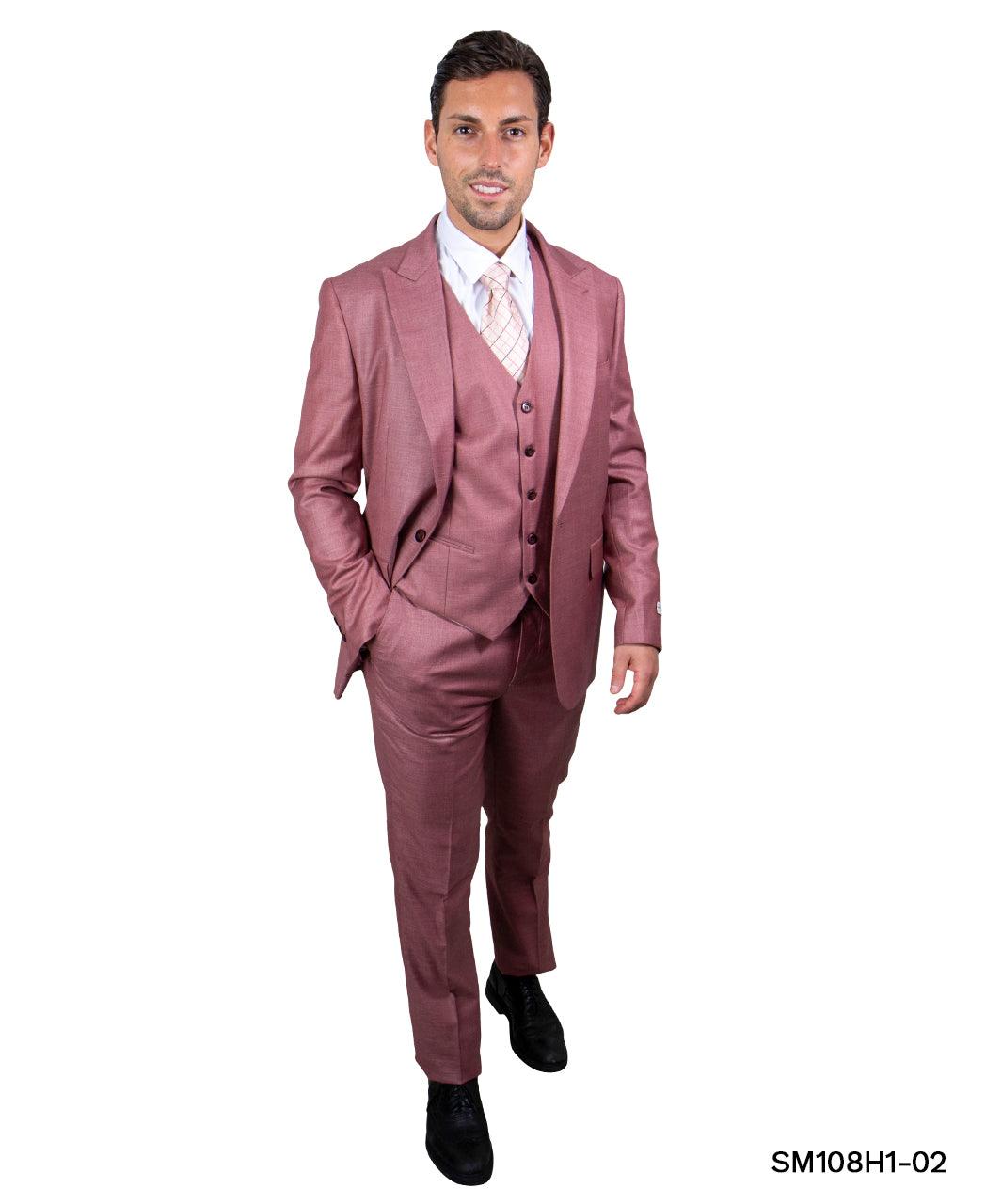 Stacy Adams Hybrid Fit Suit, Hope Salmon - Julinie