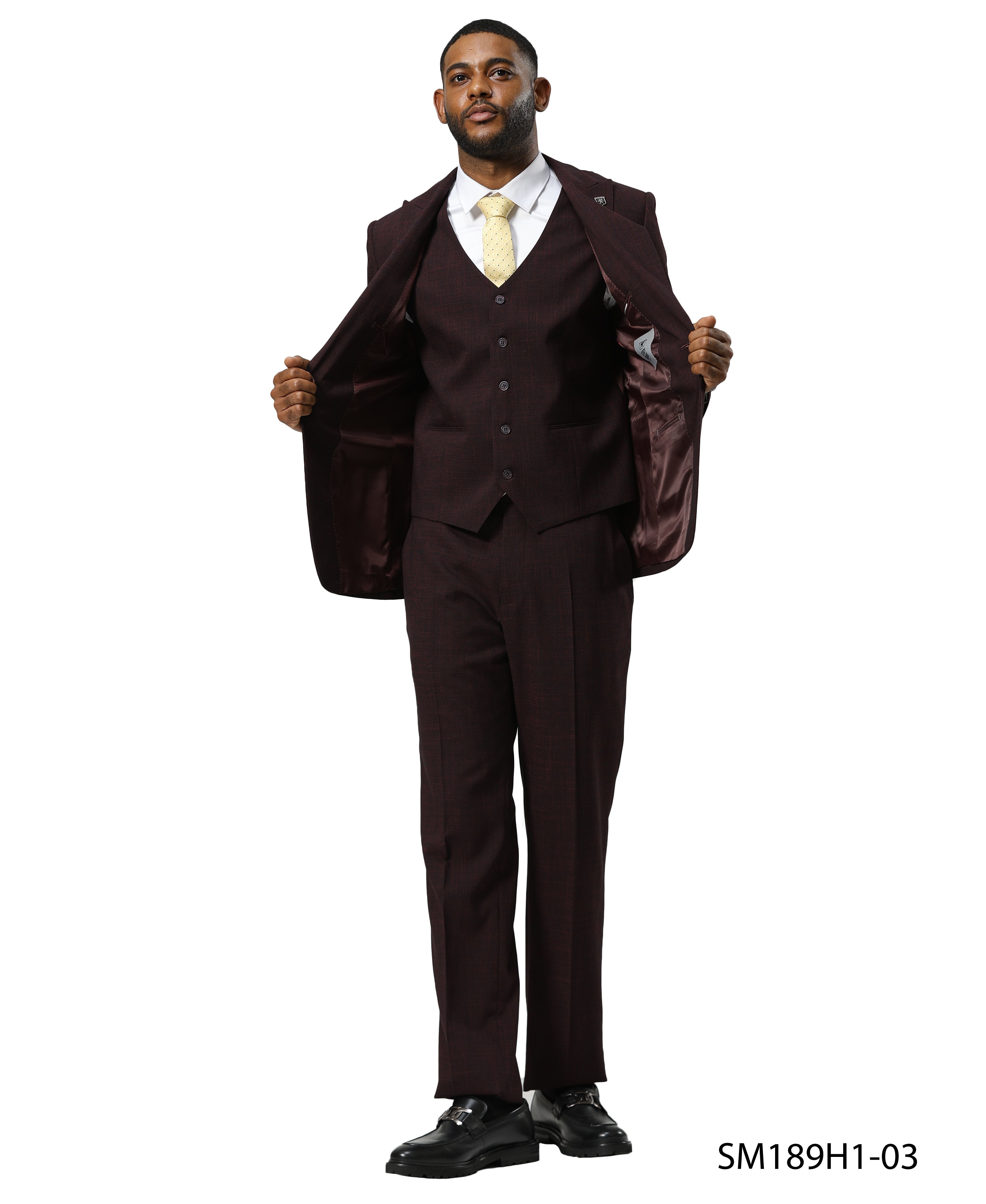 Mens Suit Tattersall Pattern by Stacy Adams