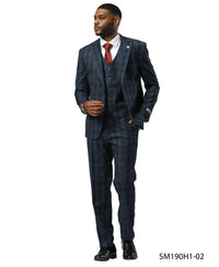 Mens Suit Glen Plaid by Stacy Adams