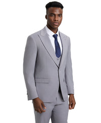 Stacy Adams Hybrid Fit U-Shaped Vested Suit, Dove Grey