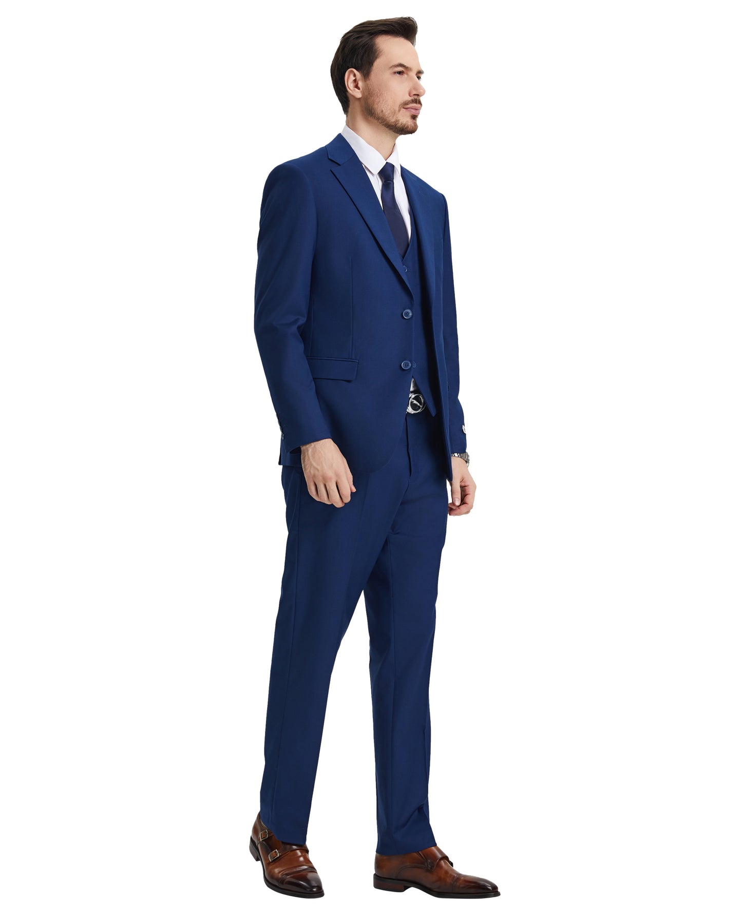 Stacy Adams Hybrid-Fit Vested Suit, Royal Indigo