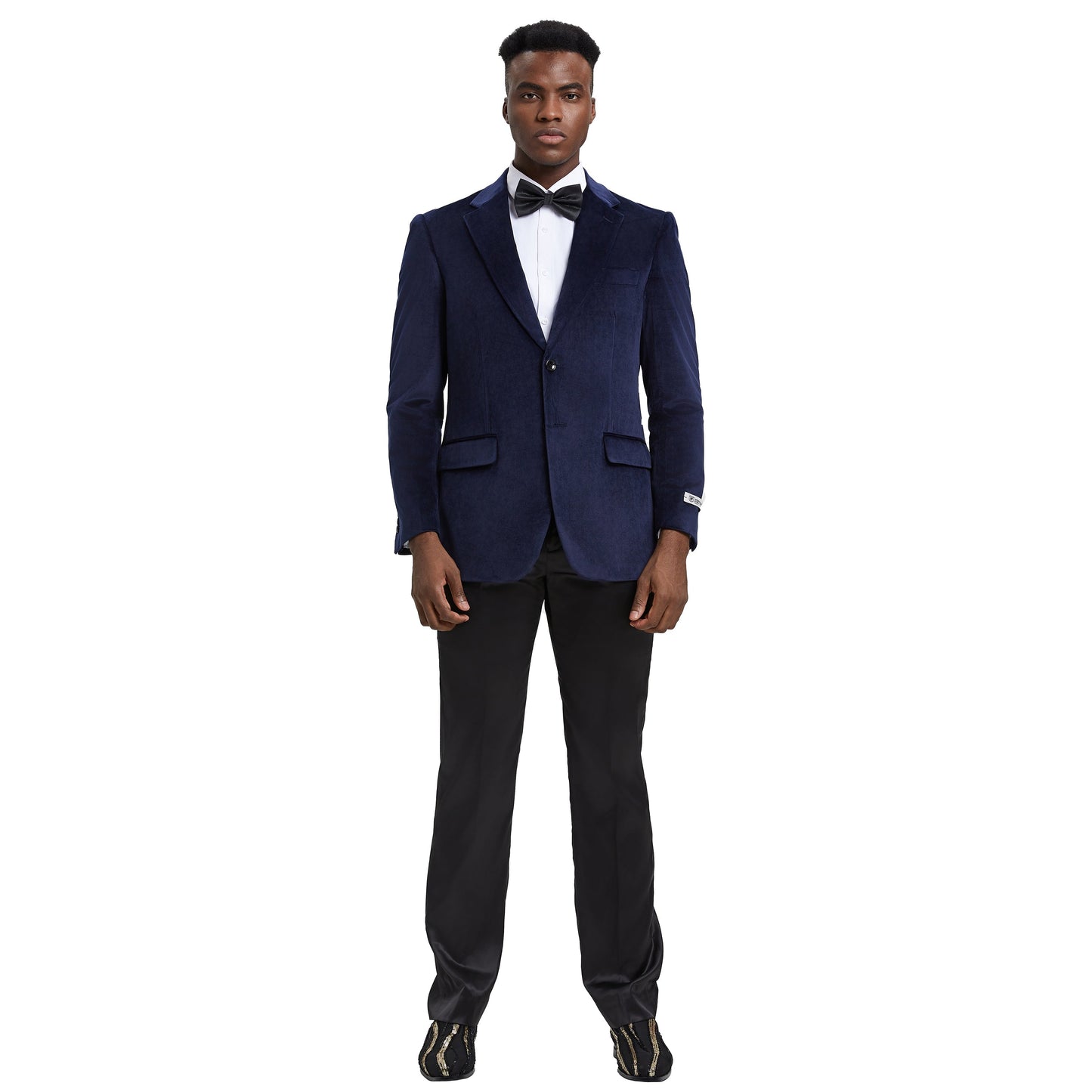 Stacy Adams Men's Hybrid-fit Velvet Jacket W/ Notch Lapel