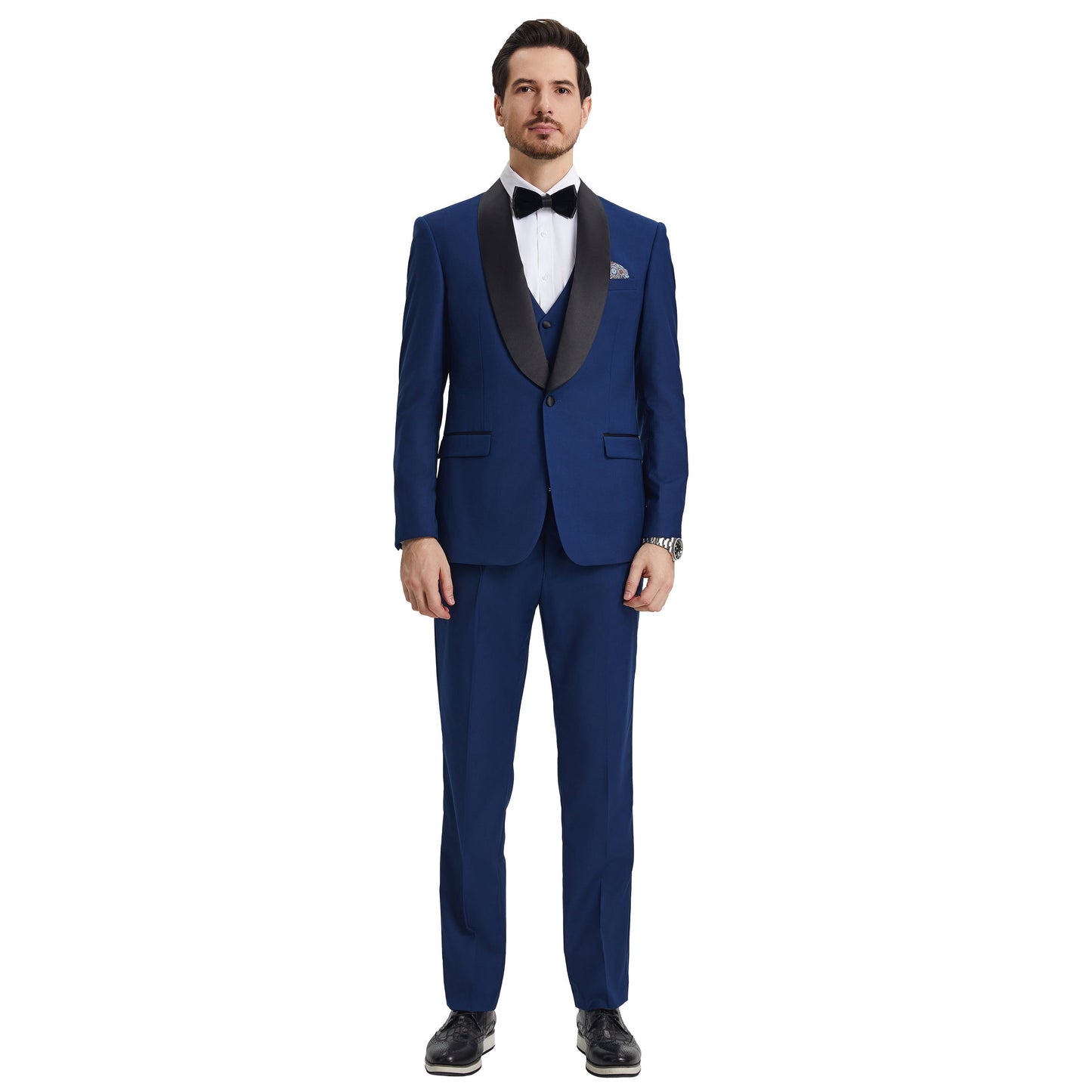 Men's Stacy Adams Hybrid-Fit 3pc Tuxedo Set