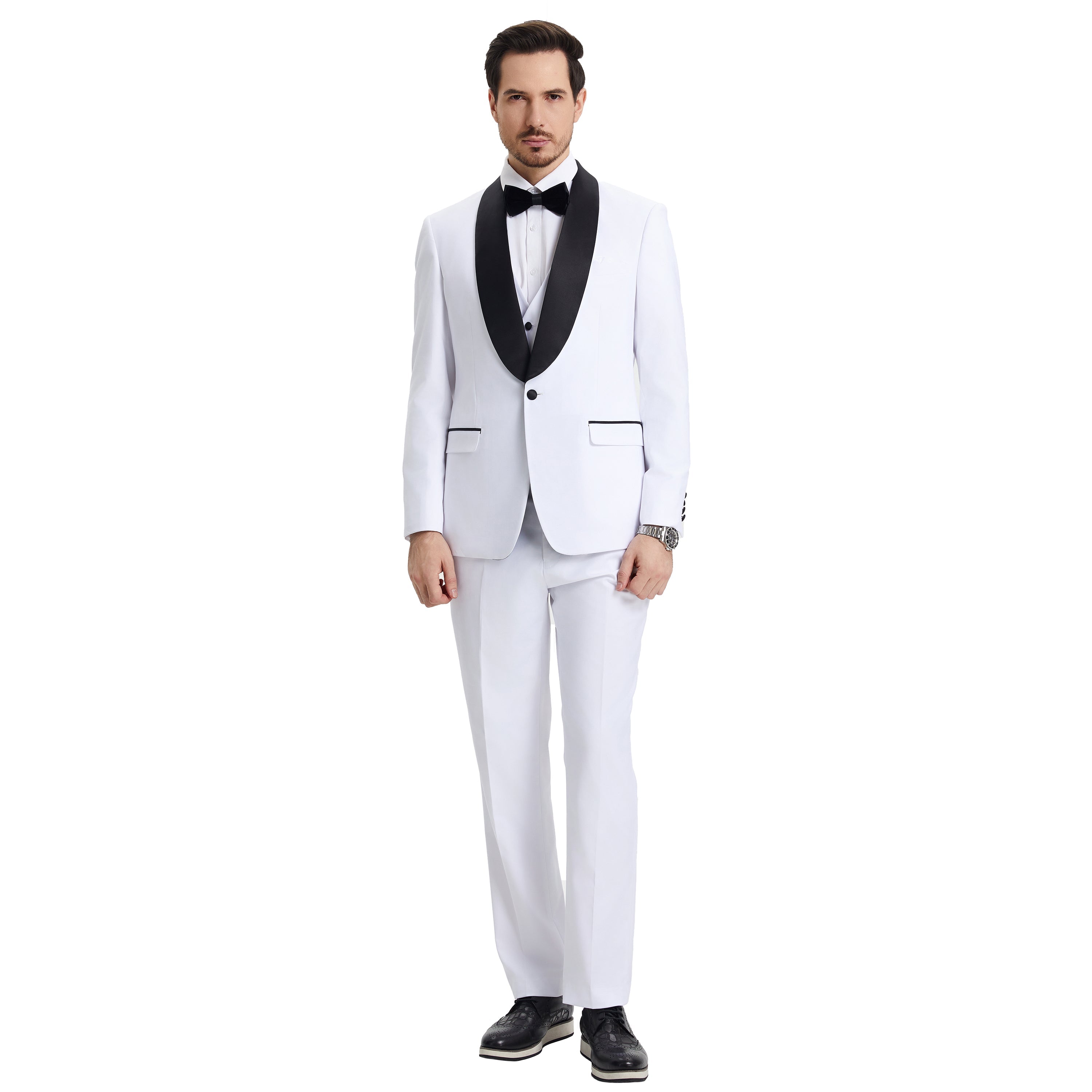 Men's Stacy Adams Hybrid-Fit 3pc Tuxedo Set