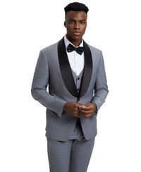 Stacy Adams Hybrid-Fit Vested Tuxedo, Grey