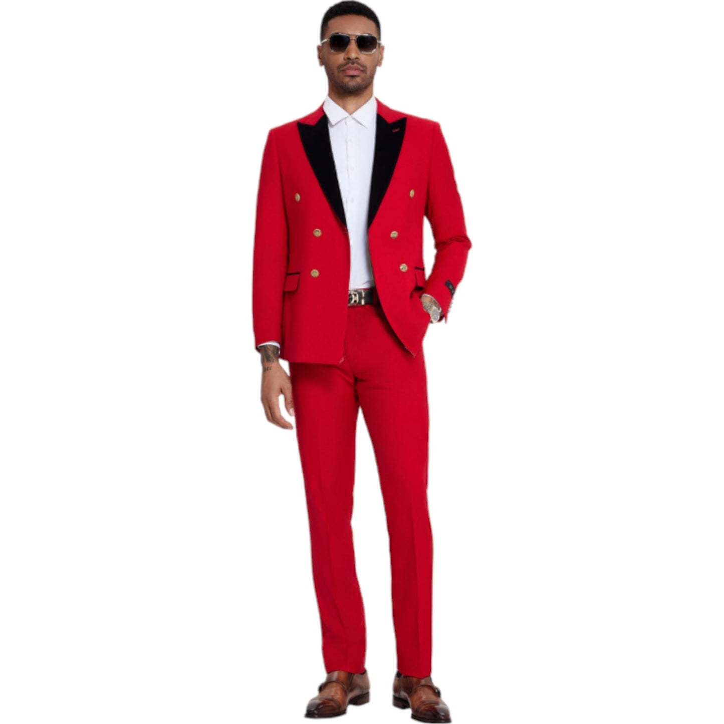 TAZZIO: Double Breast Skinny Fit Suit M415SK