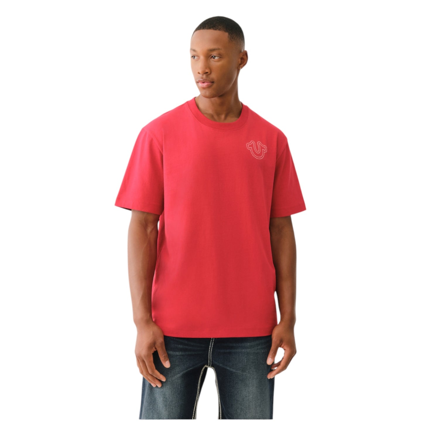 TRUE RELIGION: Puff Stitch SS Tee