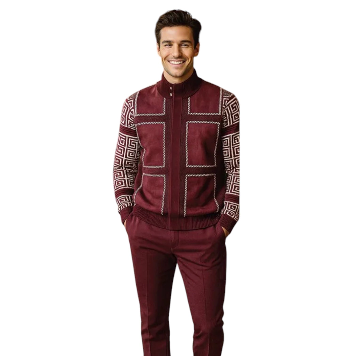 SILVERSILK: Suede Patch Zip 11012