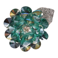 CRYSTAL FLOWER LAPEL PINS