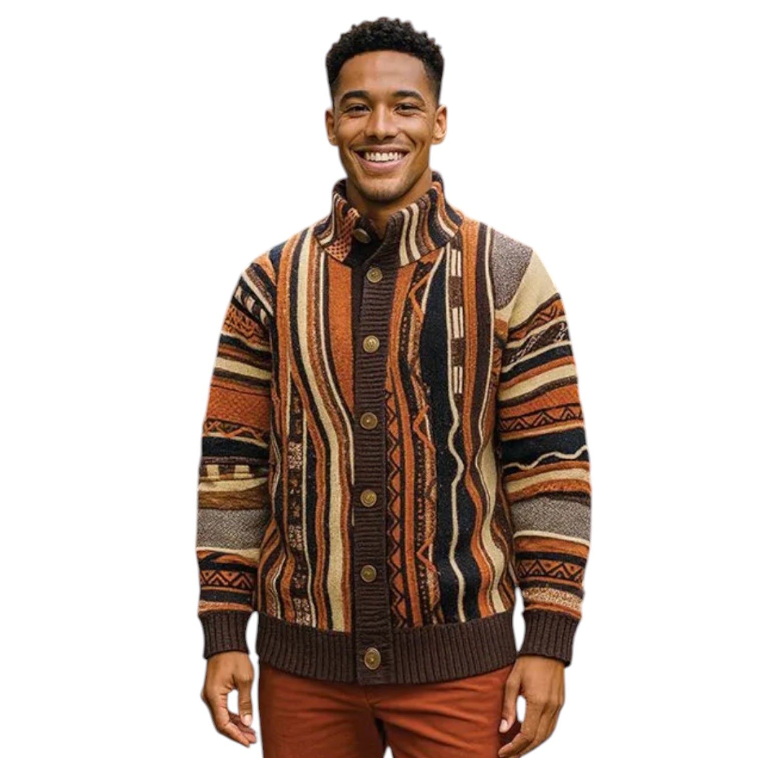 SILVERSILK: Wool Blend Button Sweater 12014
