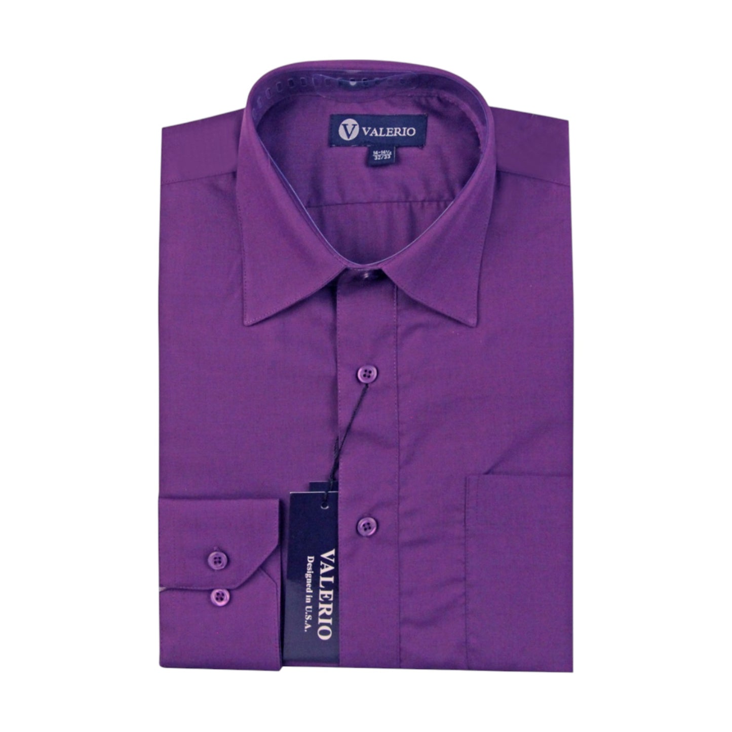 VALERIO: Solid Modern Fit Dress Shirt VS10