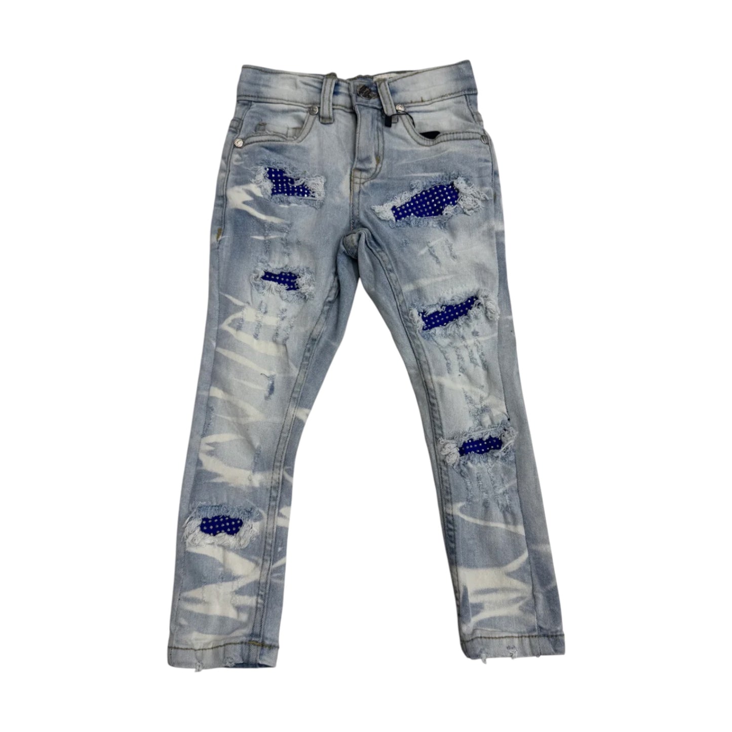 FWD: BOYS Crystal Cross Denim Pants 330271