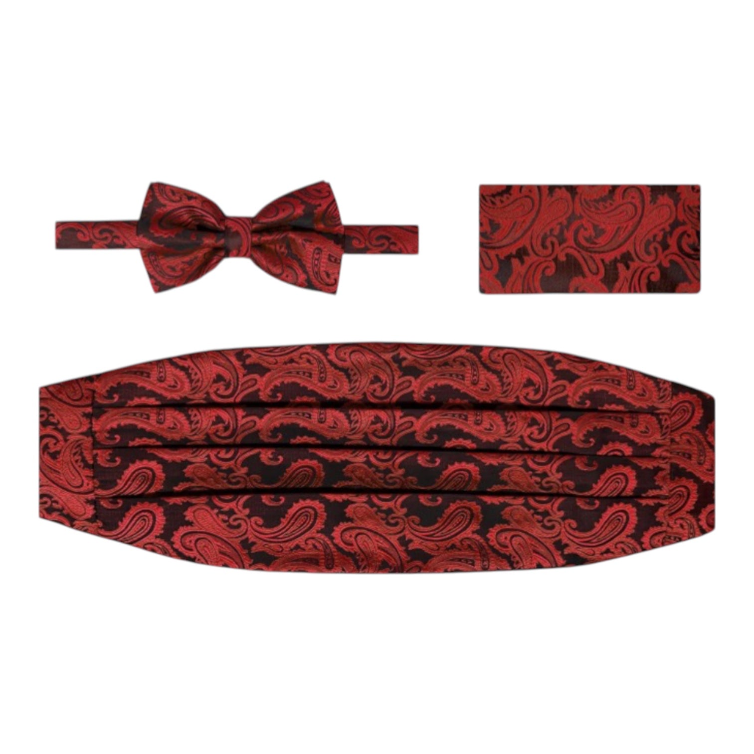 BRAND Q: Paisley Cummerbund, Bow Tie/Hanky Set CB20