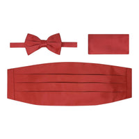 BRAND Q: Solid Cummerbund, Bow Tie/Hanky Set CB10