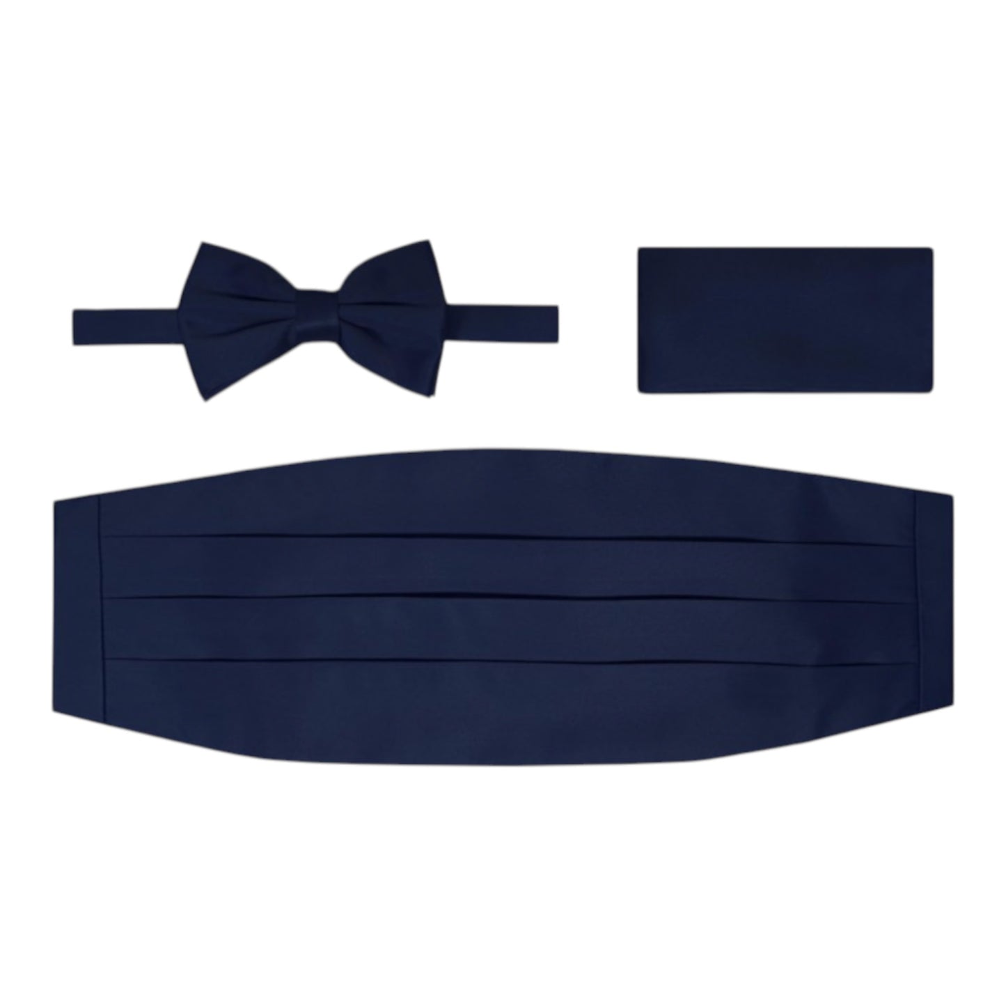 BRAND Q: Solid Cummerbund, Bow Tie/Hanky Set CB10