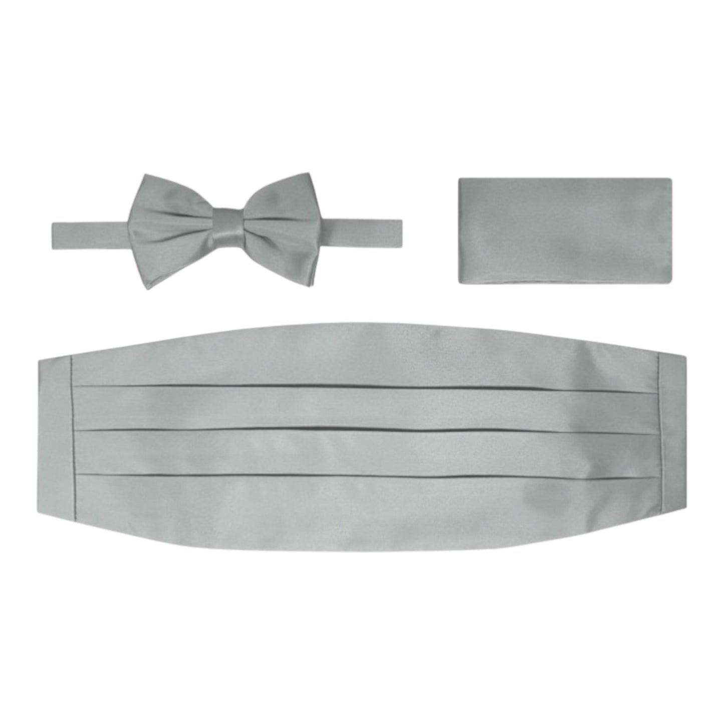BRAND Q: Solid Cummerbund, Bow Tie/Hanky Set CB10