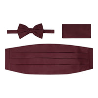 BRAND Q: Solid Cummerbund, Bow Tie/Hanky Set CB10