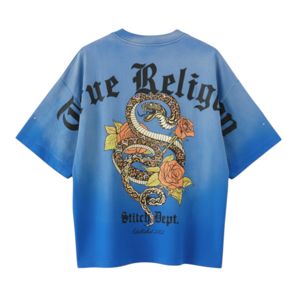 TRUE RELIGION: Floral Snake SS Tee 110246