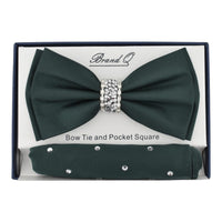 BRAND Q: Solid Bow W/ Rhinestones BT200