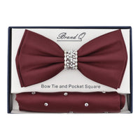 BRAND Q: Solid Bow W/ Rhinestones BT200