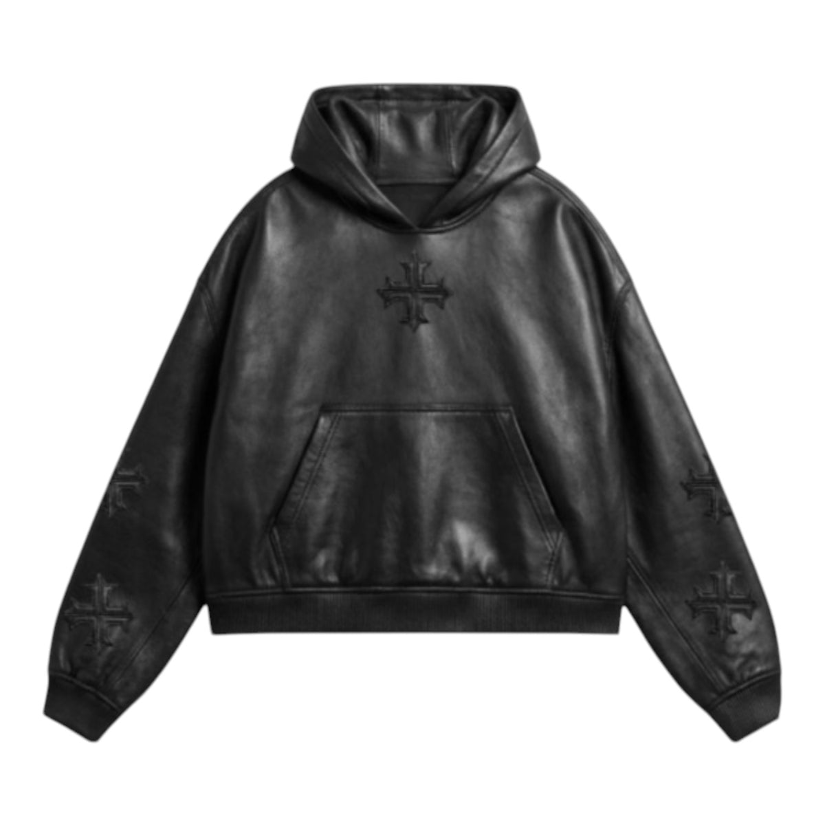 JORDAN CRAIG: PU Cross Hoodie 91678