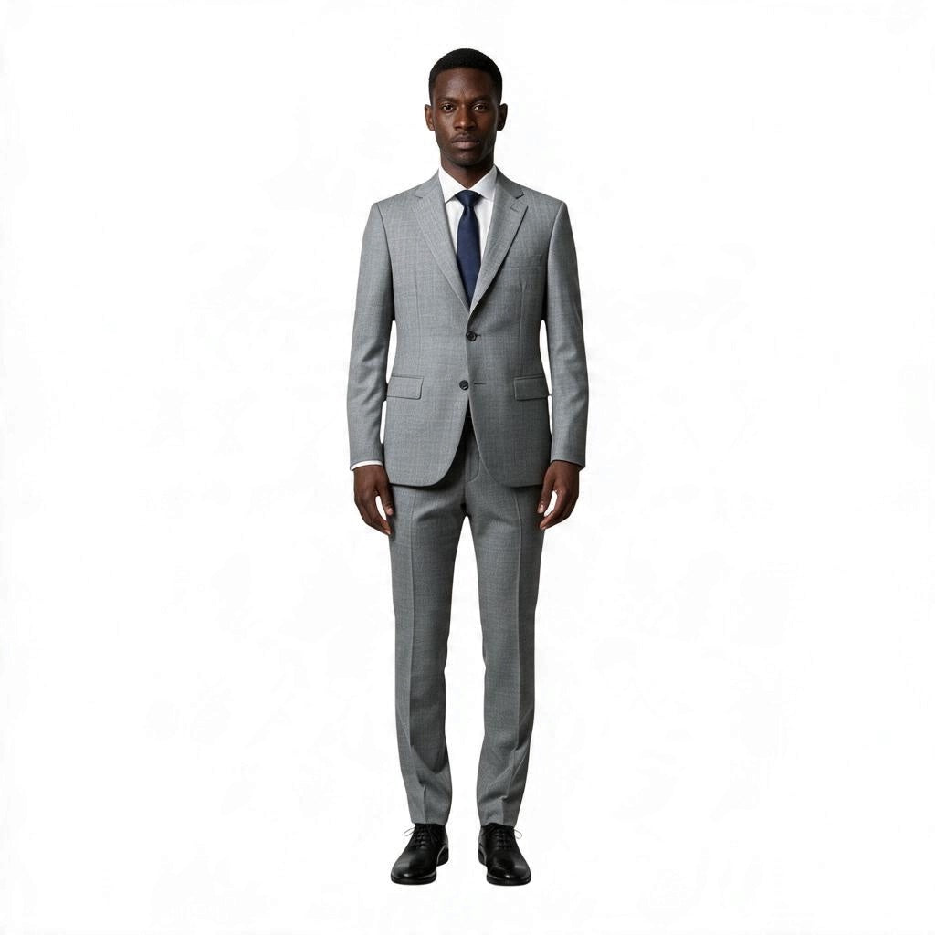 NOAH JOHN: Wool Blend 2pc Modern Suit DK05