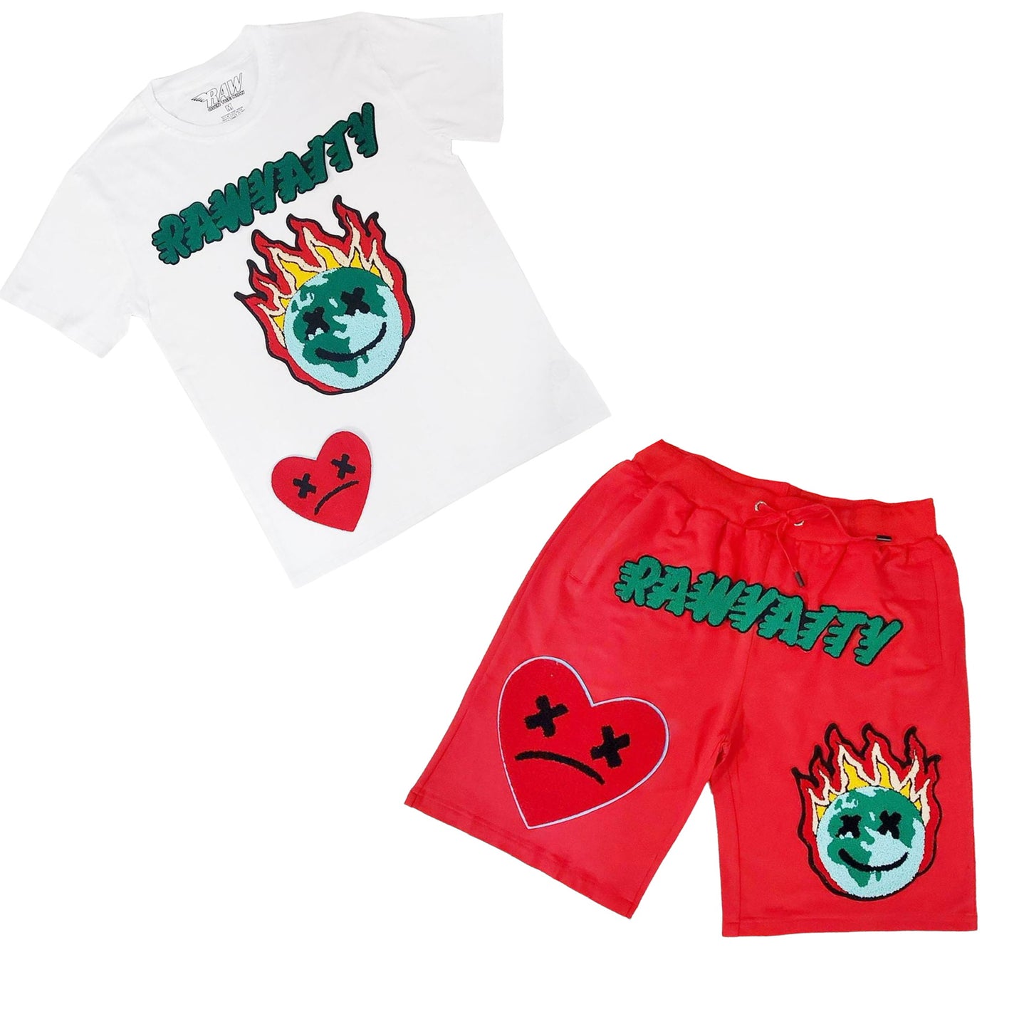 RAWYALTY: Burning Earth Chenille Short Set